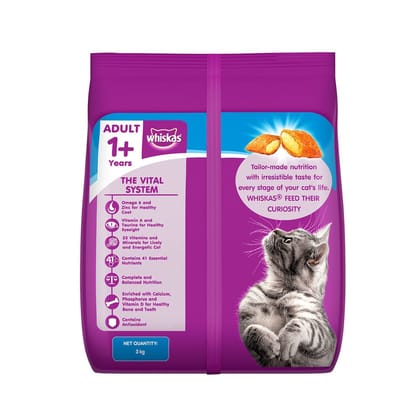 Whiskas Ocean Fish Flavour Adult (1+ Years) Dry Cat Food 3kg