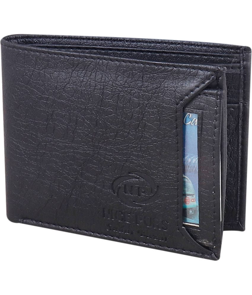 Nice Purse Black PU Men's Two Fold Wallet ( Pack of 1 )