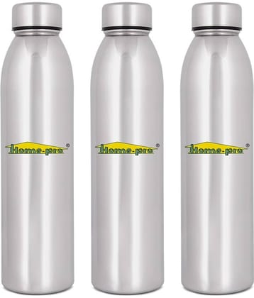 HomePro - Jointless Mirror Bottle Silver Water Bottle 1000 mL ( Set of 3 )