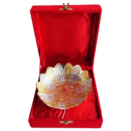 Brass Decorative Kamal Shape Bowl Platter (BMAS066)