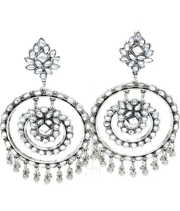 Shah Enterprises - Silver Chandbalis Earrings ( Pack of 1 )