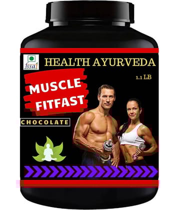 Health Ayurveda Muscle Fitfast Chocolate Flavour Powder 500 Gm Pack of 1