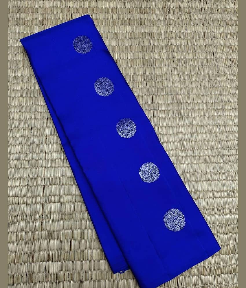 Vastukala Silk Woven Saree With Unstitched Blouse Piece ( Blue )