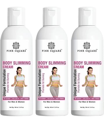 pink square Fat Burn Cream Fat Loss Body Lotion Shaping & Firming Cream 100 mL Pack of 3