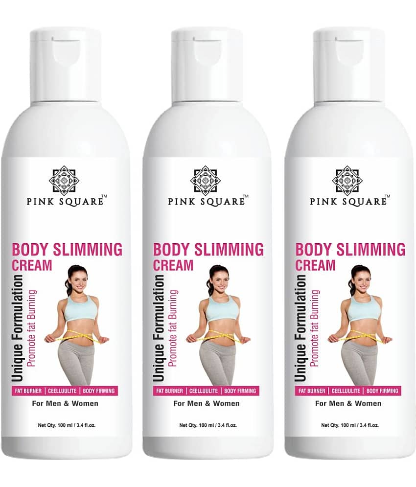 pink square Fat Burn Cream Fat Loss Body Lotion Shaping & Firming Cream 100 mL Pack of 3