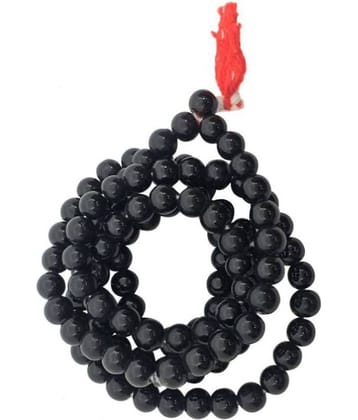 JSK COLLECTION  Kali Hakik Mala / Black Agate (108+1) Beads Rosary For Chanting & Wearing