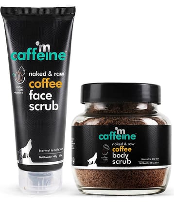 mCaffeine Coffee Body Scrub 100gm & Coffee Face Scrub 100gm (Pack of 2)