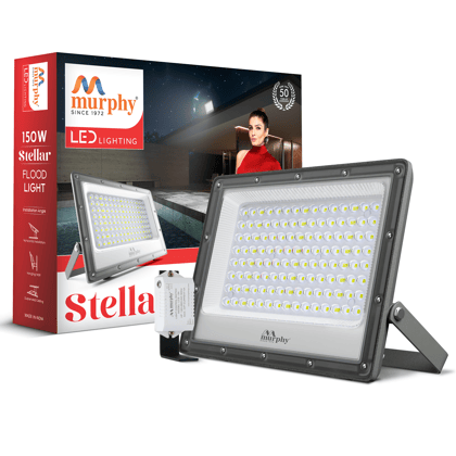 Murphy Steller 150W Led Waterproof with Auto On/Off Day Night Light Sensor Flood Light (Cool White, BIS Approved)-Cool White / Pack of 1