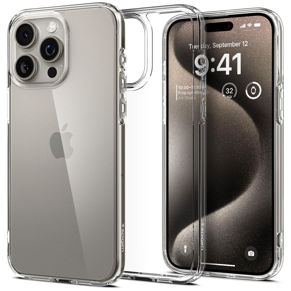 Spigen Ultra Hybrid Back Cover Case for iPhone 15 Pro Max, Clear Transparent, Durable Hybrid Structure - Polycarbonate + TPU | Crystal Clear Spigen Ultra Hybrid Back Cover Case for iPhone 15 Pro Max, Clear Transparent, Durable Hybrid Structure - Polycarb