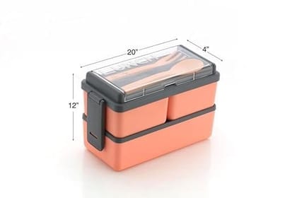 Double Decker Lunch Box Spacious Two-Tier Meal Container for Convenient Packing, Perfect for School or Work, BPA-Free and Easy to Clean