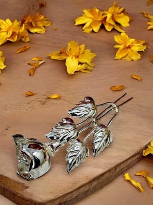 Silver Rose Flower-4 inch