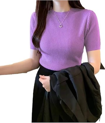 Bebron Women's Cotton Linen Regular Top ( Maroon )
