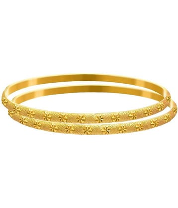 Jfl - Jewellery For Less Traditional Ethnic One Gram Matt Gold Plated Bangle Set For Women & Girls