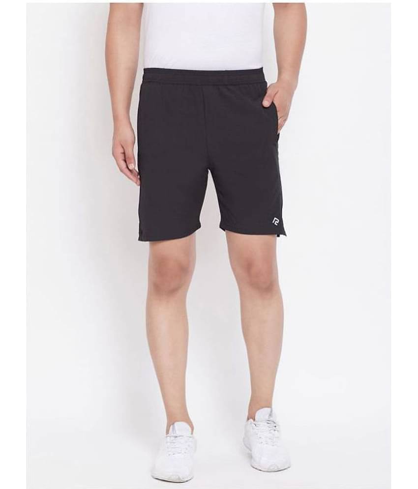 RANBOLT Navy Polyester Lycra Running Shorts