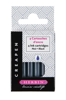 Herbin Cartridges for Refillable Marker and Brush Pen-Black