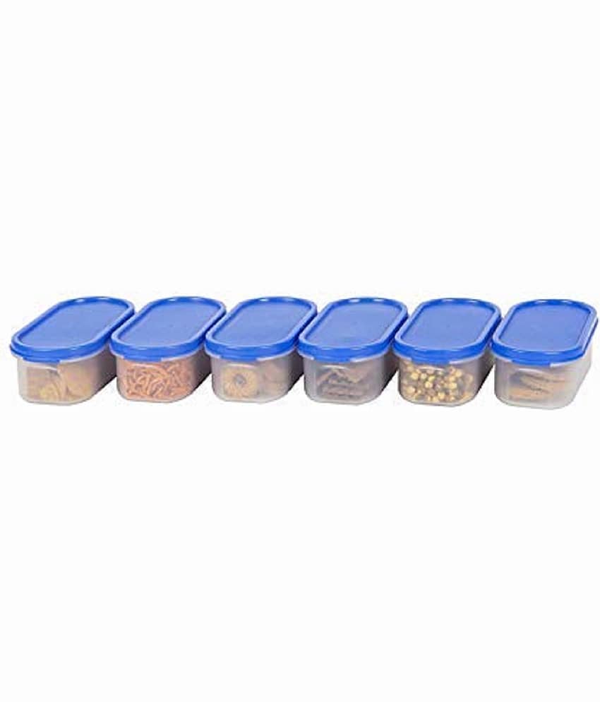 Analog kitchenware - Polyproplene Navy Blue Food Container ( Set of 6 - 500 )