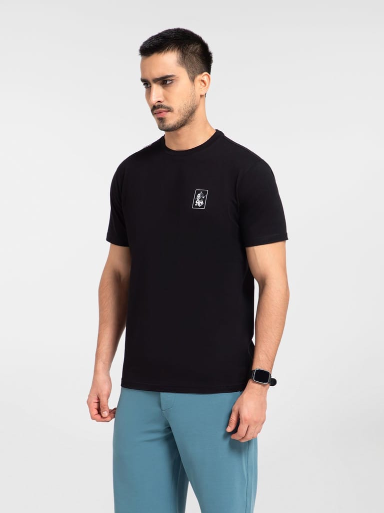 AH Black Round Neck (Cotton)
