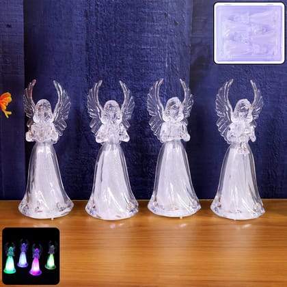 Battery Operated LED Angel Decorative Lights (4 Pc / Set)_assorted colour