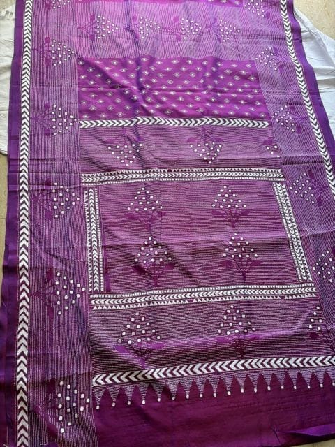 Blended Kantha Stitch Purple