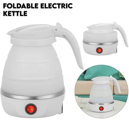 Travel Folding Electric Kettle 600W - (304 Stainless Steel & Silicone)_assorted colour
