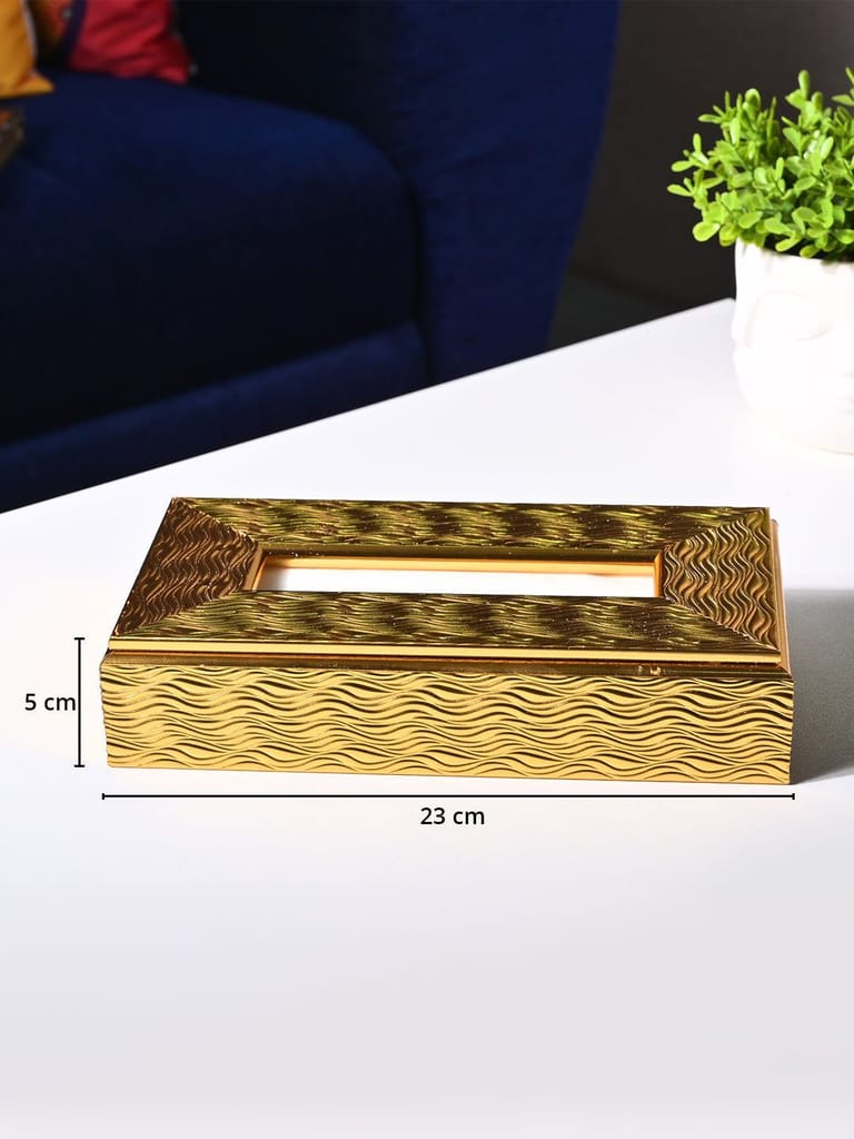 Golden Radiance Tissue Box - Rectangle Shape