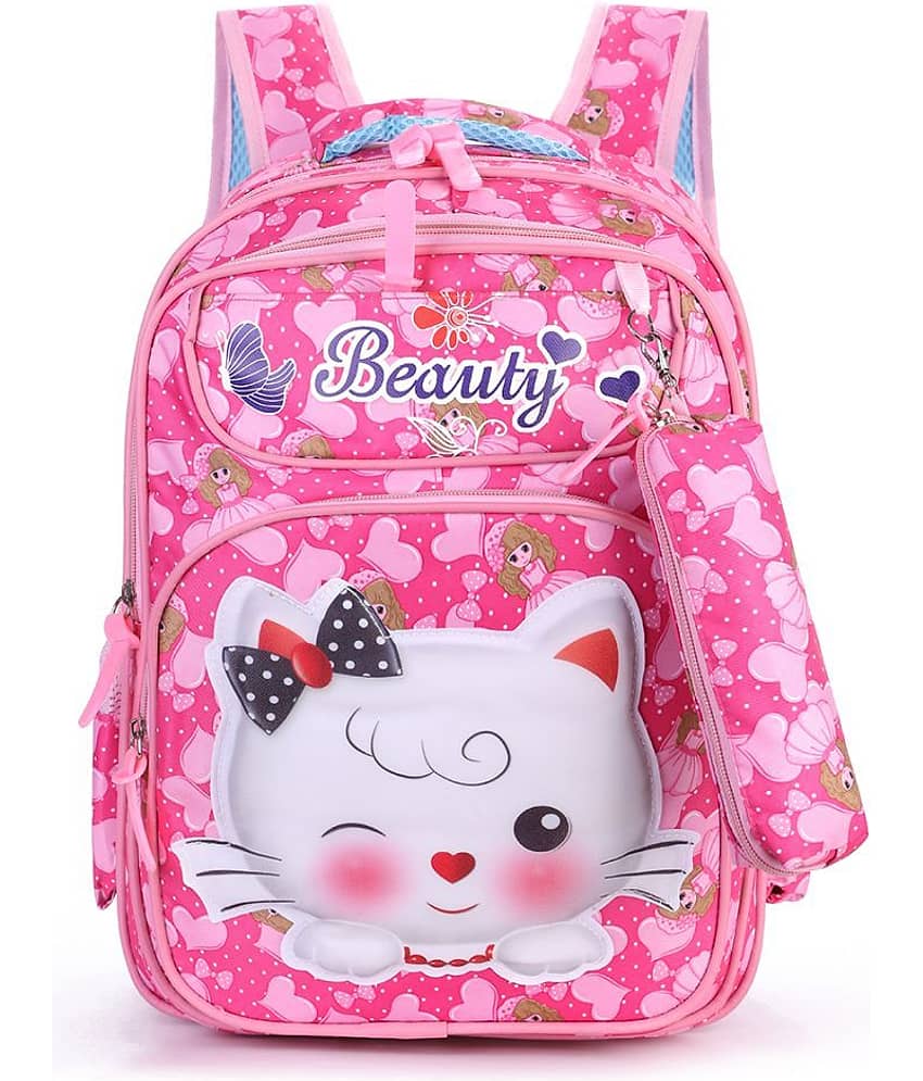 Tinytot 30 Ltrs Pink School Bag for Boys & Girls