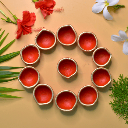 Handcrafted Natural Mitti Diyas for Diwali | Pack of 11