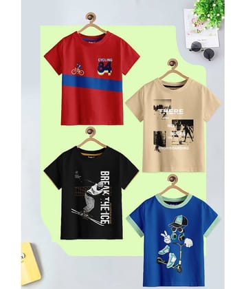 CODEZ Pack of 1 Boys Cotton Blend T-Shirt ( Multicolor )