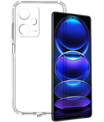 Case Vault Covers - Transparent Silicon Silicon Soft cases Compatible For Redmi Note 12 Pro 5G ( Pack of 1 )