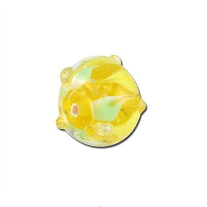 Beadwaala Handmade Fancy Lampwork Glass For Jewelry Making. (Roundel) SFL-278-Per Packet 25 Pcs / 10X18 MM