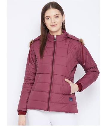 VERO AMORE Polyester Maroon Parka Jackets Single
