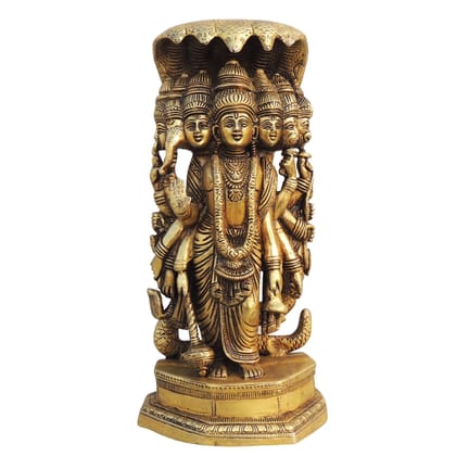 Brass Vishnu Dashavatara Murti – Traditional Brass Religious Decor, Height : 13 Inch (BSMAS1708 F)