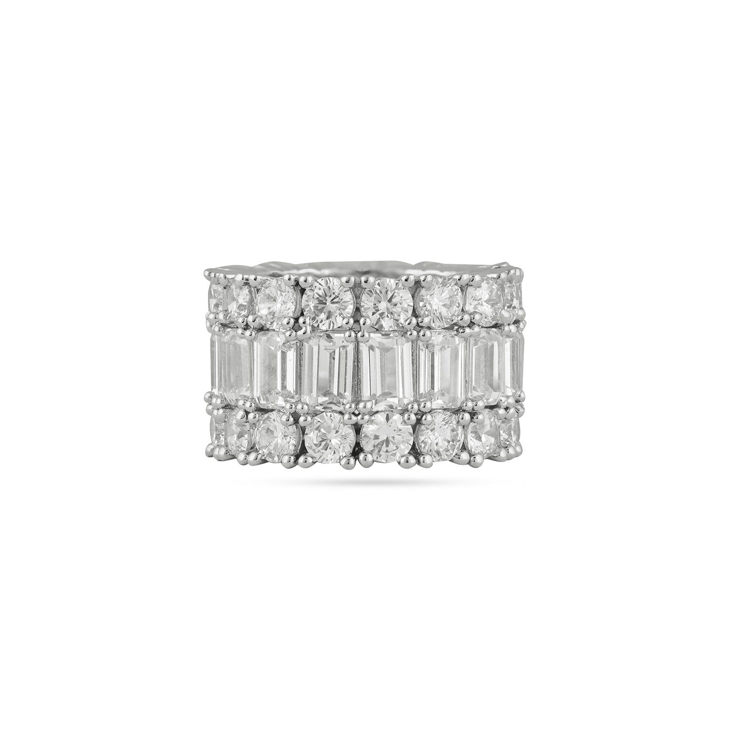 Aresha - Cubic Zirconia Studded Ring-US 6