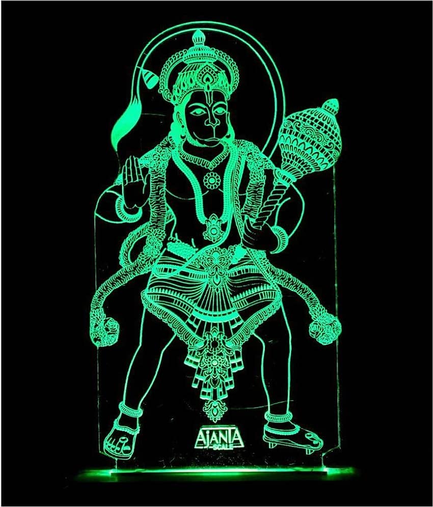 SUPER AJANTA Lord Hanumanji Pavanputra Anjaniputra Balaji 2009 Night Lamp Multi - Pack of 1