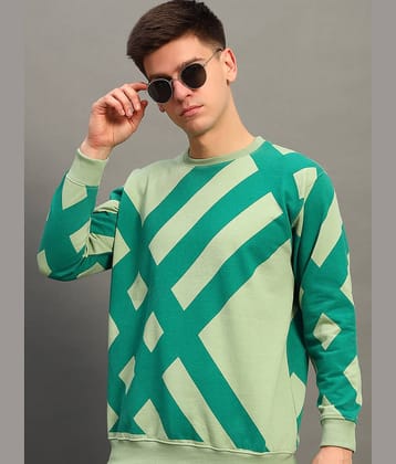 THE CASUALS Cotton Blend Round Neck Men's Sweatshirt - Green ( Pack of 1 )