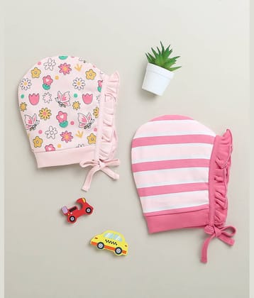 BUMZEE Pack of 2 Baby Girls Caps ( Lavender )