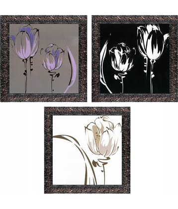 Indianara - Floral Painting With Frame Indianara - Floral Painting With Frame
