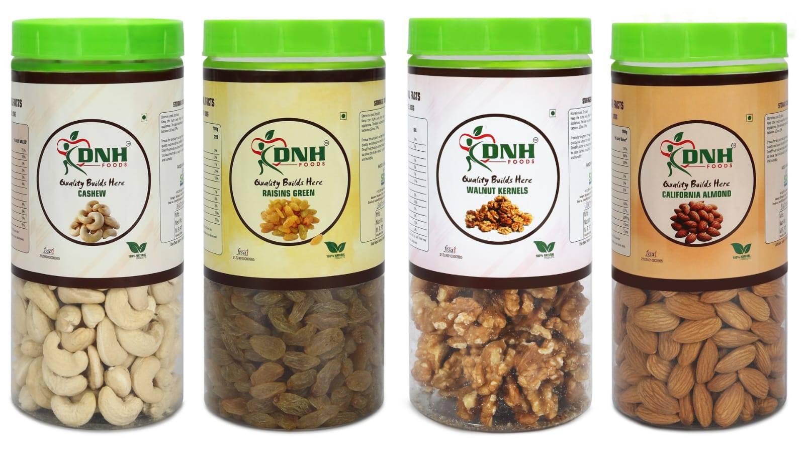 DRY FRUITS COMBO 600 GRAMS  PACK  150G X 4 PC