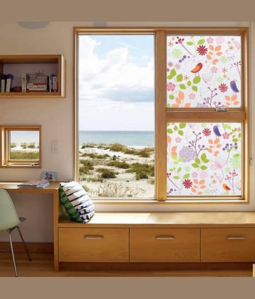 Asmi Collection Self Adhesive Printed Privacy Frosted Film Window Sticker ( 120 x 60 cms )