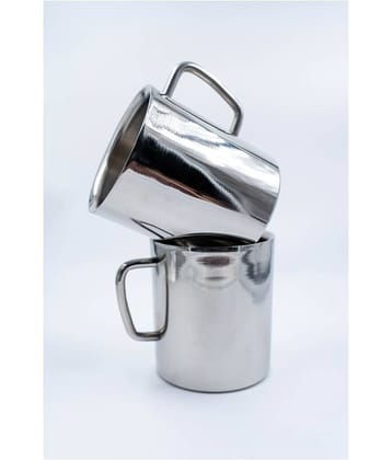i WARE Stainless Steel Mugs Steel Coffee Mug 2 Pcs 250 mL