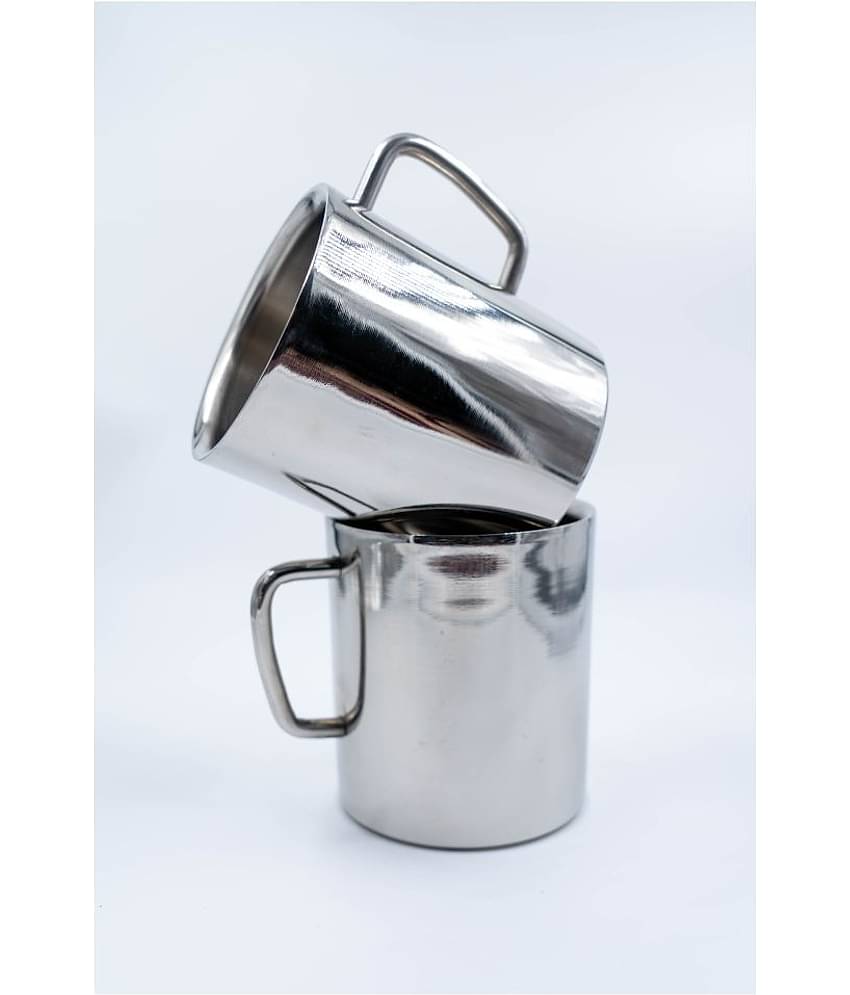 i WARE Stainless Steel Mugs Steel Coffee Mug 2 Pcs 250 mL