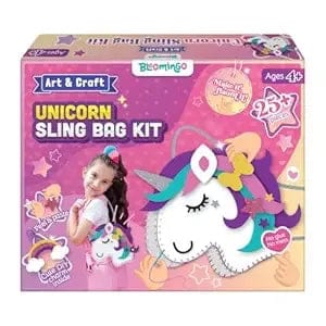 Bloomingo Diy Unicorn Sling Bag Kit, Art & Craft Kit, 4Y+