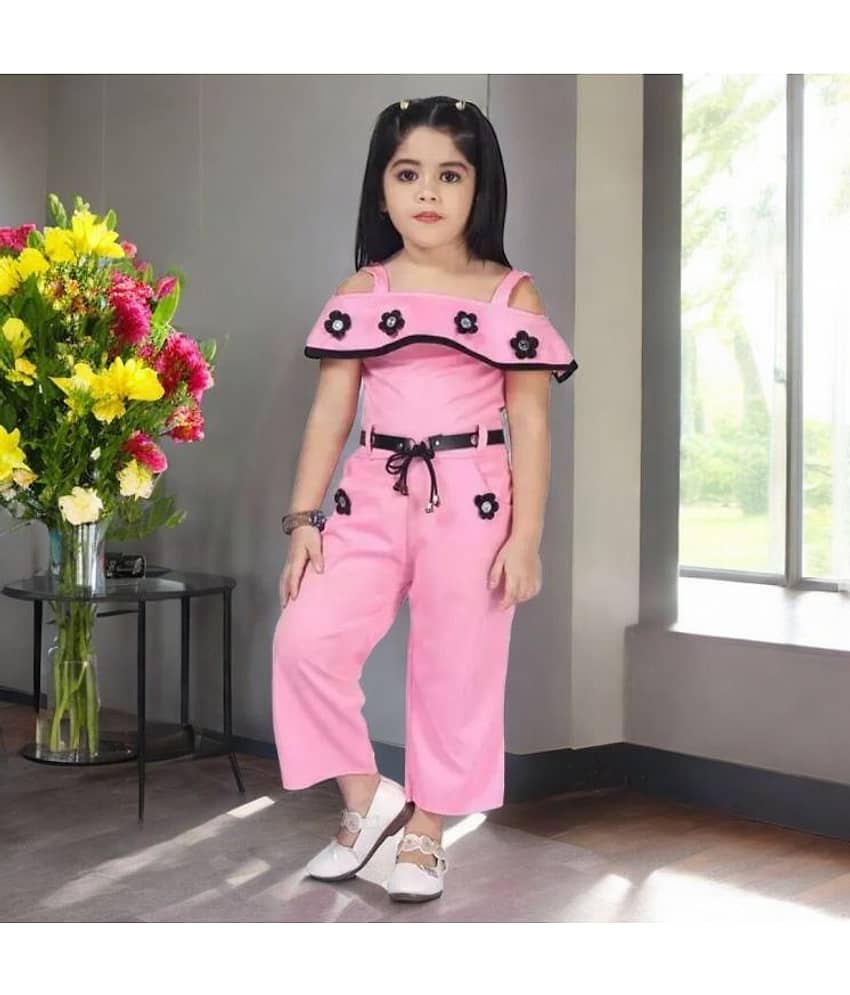 Mullick the designer Pack of 1 Baby Girls Crepe Jumpsuit ( Yellow )