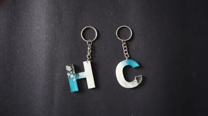 Resine Letter Key Chain