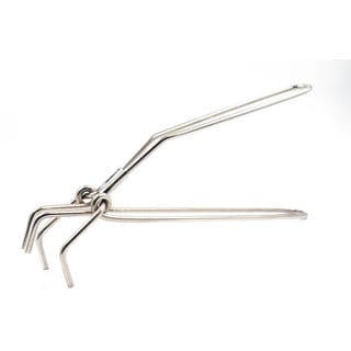 i WARE KkitchenCare Stainless Steel Wire Tong/Premium Doctor Pakkad Utensil Holder, Kitchen Pincers (Silver, Long, 26cm)