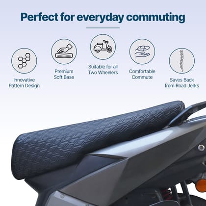Mototrance PU Leather Luxurious Bike Scooter Seat Cover (MTSC-BL) Honda CB Shine-MTSC-9501-BL