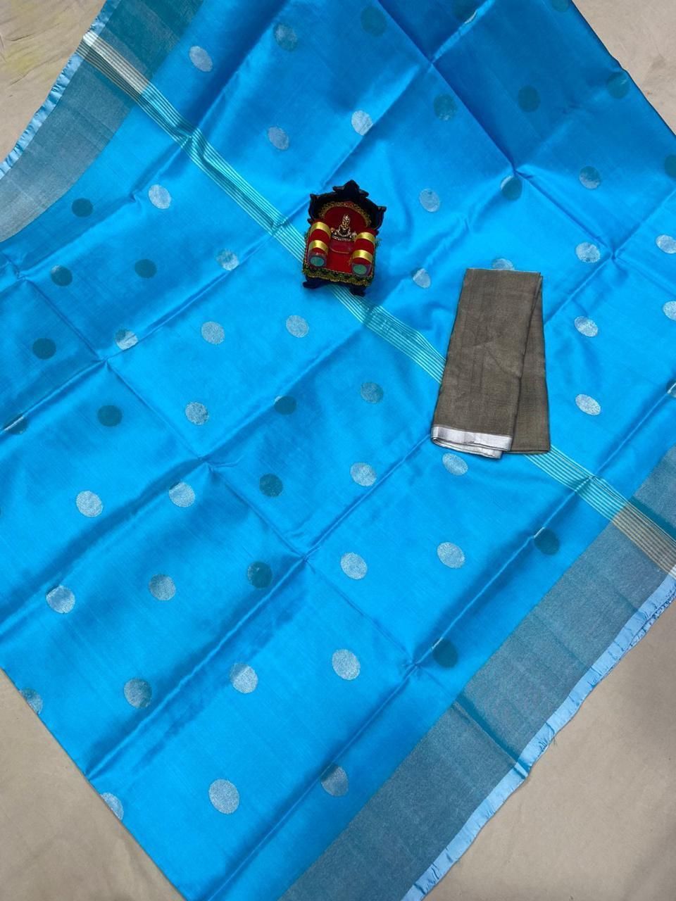 Pure Uppada Silver Coin Buta Saree