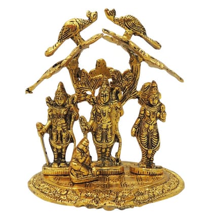 Aluminium Ram Darbar Idol | Religious Ram Parivar Showpiece for Home, Height : 6.5 Inch (ASMAS476 A)
