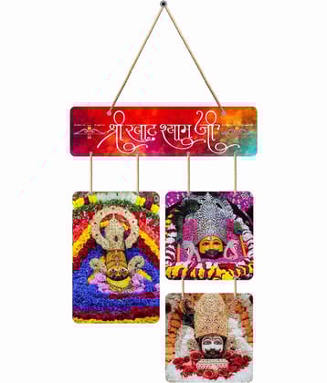 Saf Khatu shyam ji Decorative Plate Multi - Pack of 1