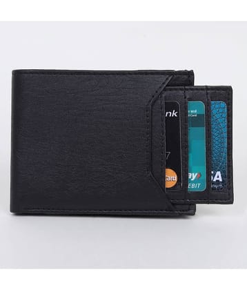 SUNSHOPPING Black Faux Leather Men's Regular Wallet ( Pack of 1 )